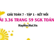 Bài 3.36 SGK Toán 7 tập 1 Kết nối tri thức